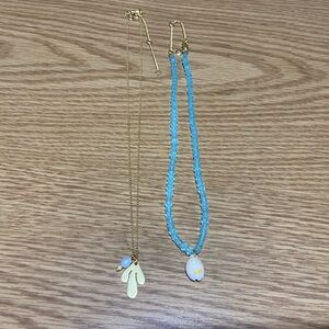 Madewell Marineleaf Necklace Set Of 2 Freshwater Pearl Faraway Sky Multi Beads